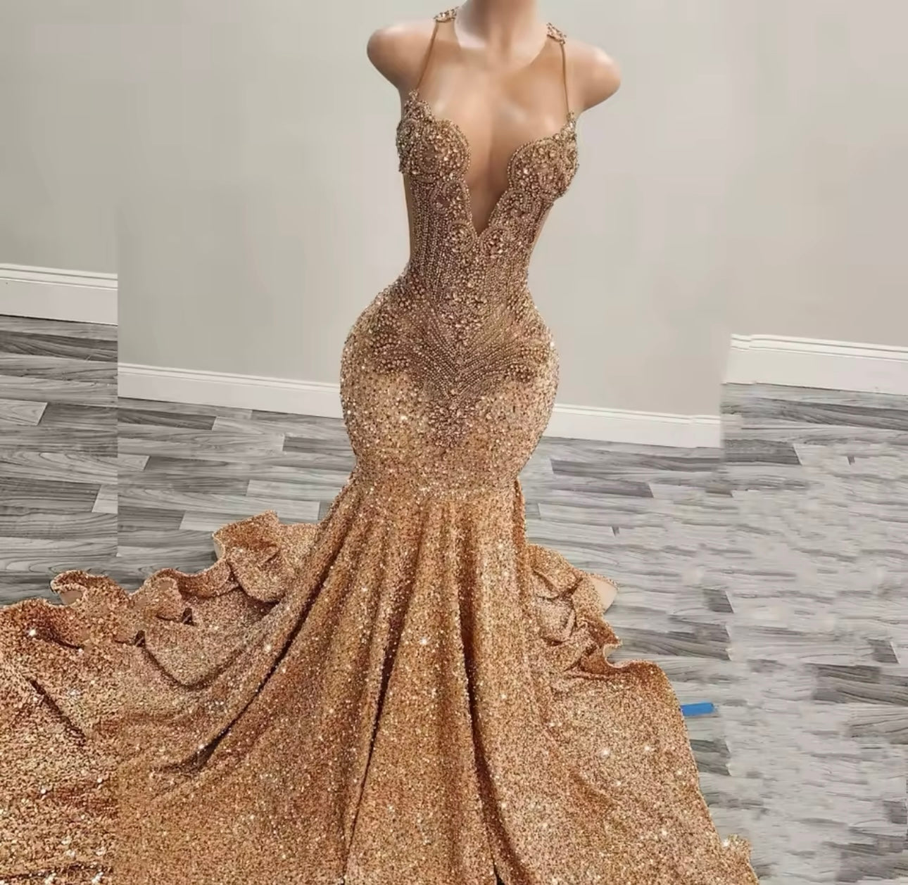Gold African Mermaid Dress