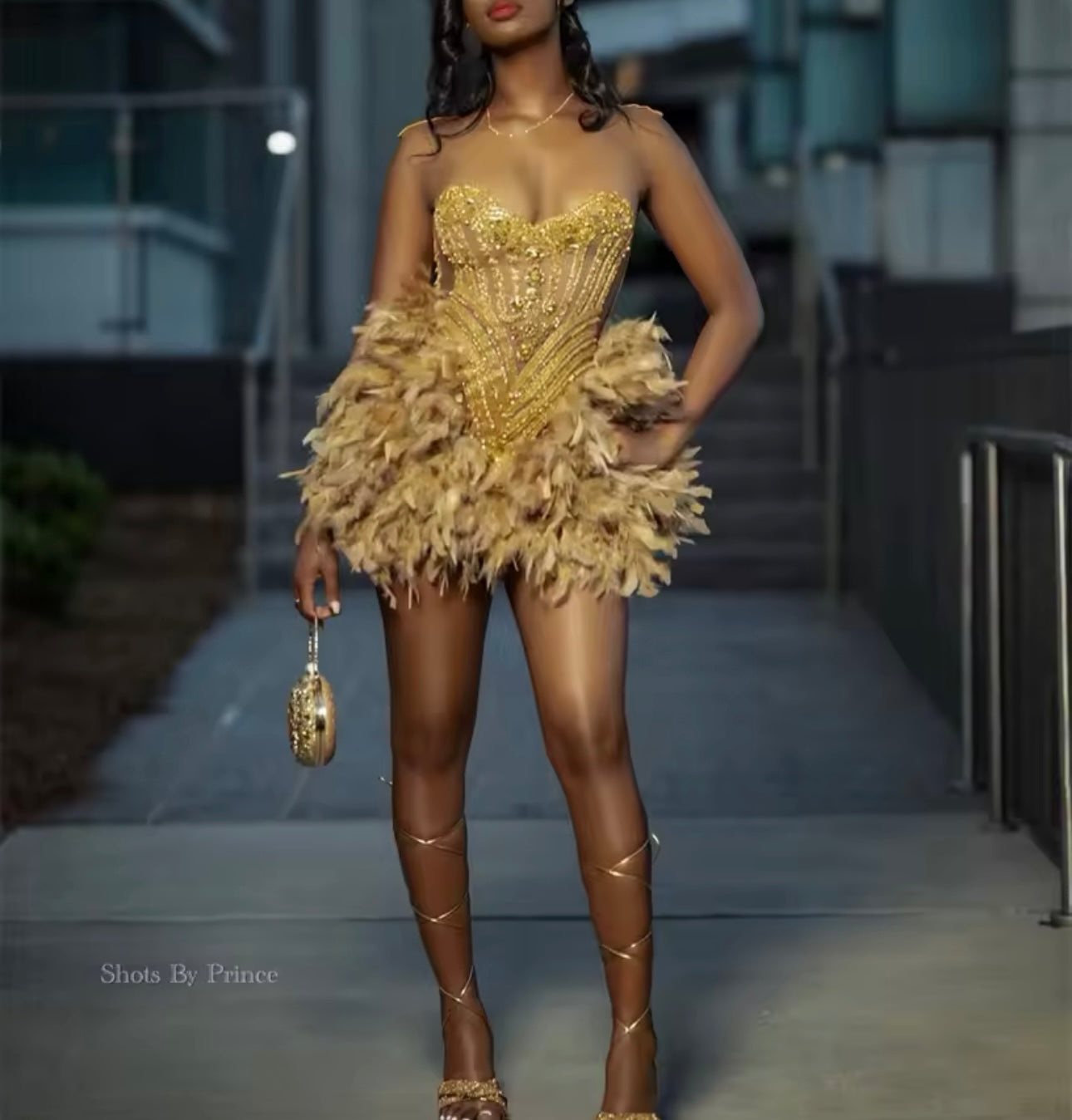 Glitter Gold Diamond Fancy Dress