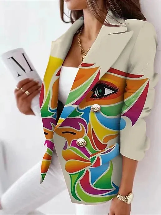 Women's Clothing Line Face Suit Jacket