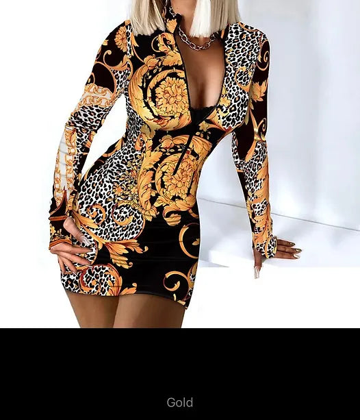 Printed Club Mini Dress