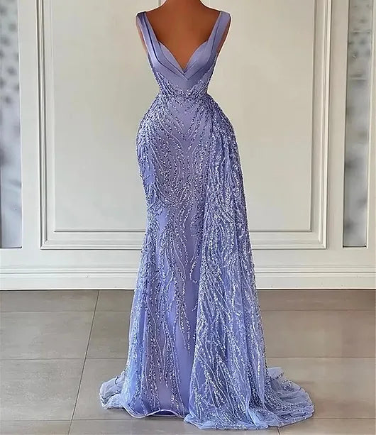 Luxury Blue Mermaid Dress