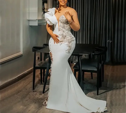 Nigeria Rhinestone Mermaid Wedding Dresses