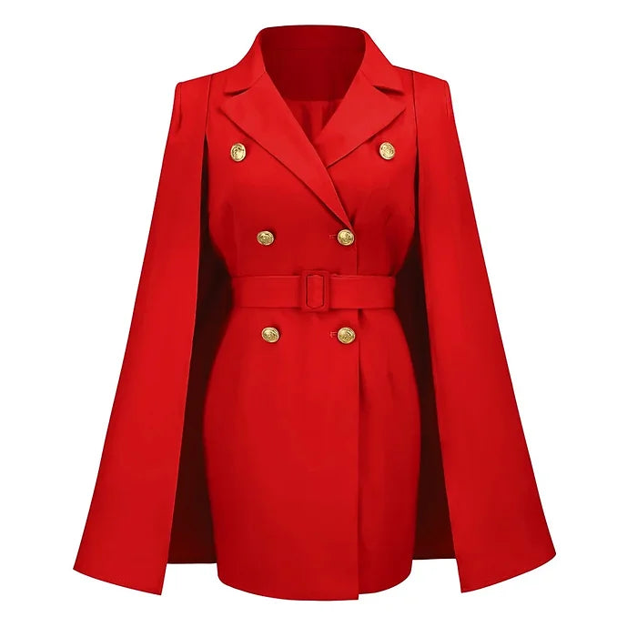 Spring Autumn Women's Coat Casual Slim Cloak Suit