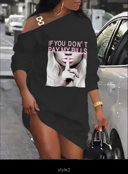 Streetwear Fashion with Metal Shoulder chain