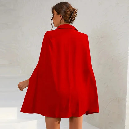 Spring Autumn Women's Coat Casual Slim Cloak Suit