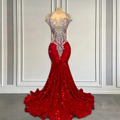 Luxury Diamond Sheer Dress