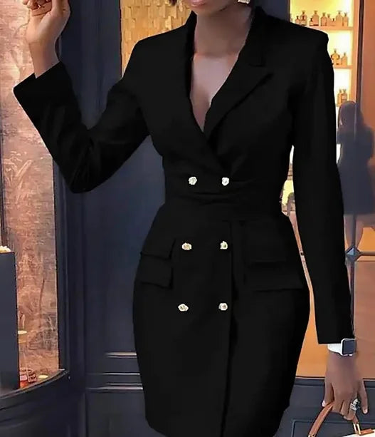 Long Sleeve Blazer Dress