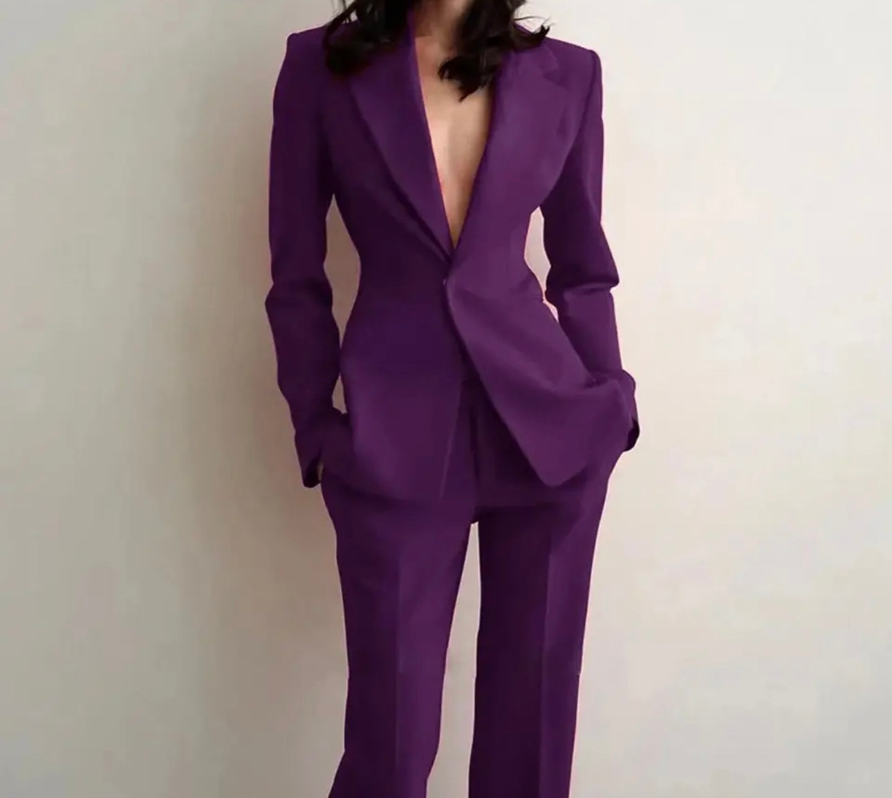 2 Piece Formal Pantsuit for Evening Party Event Outfit