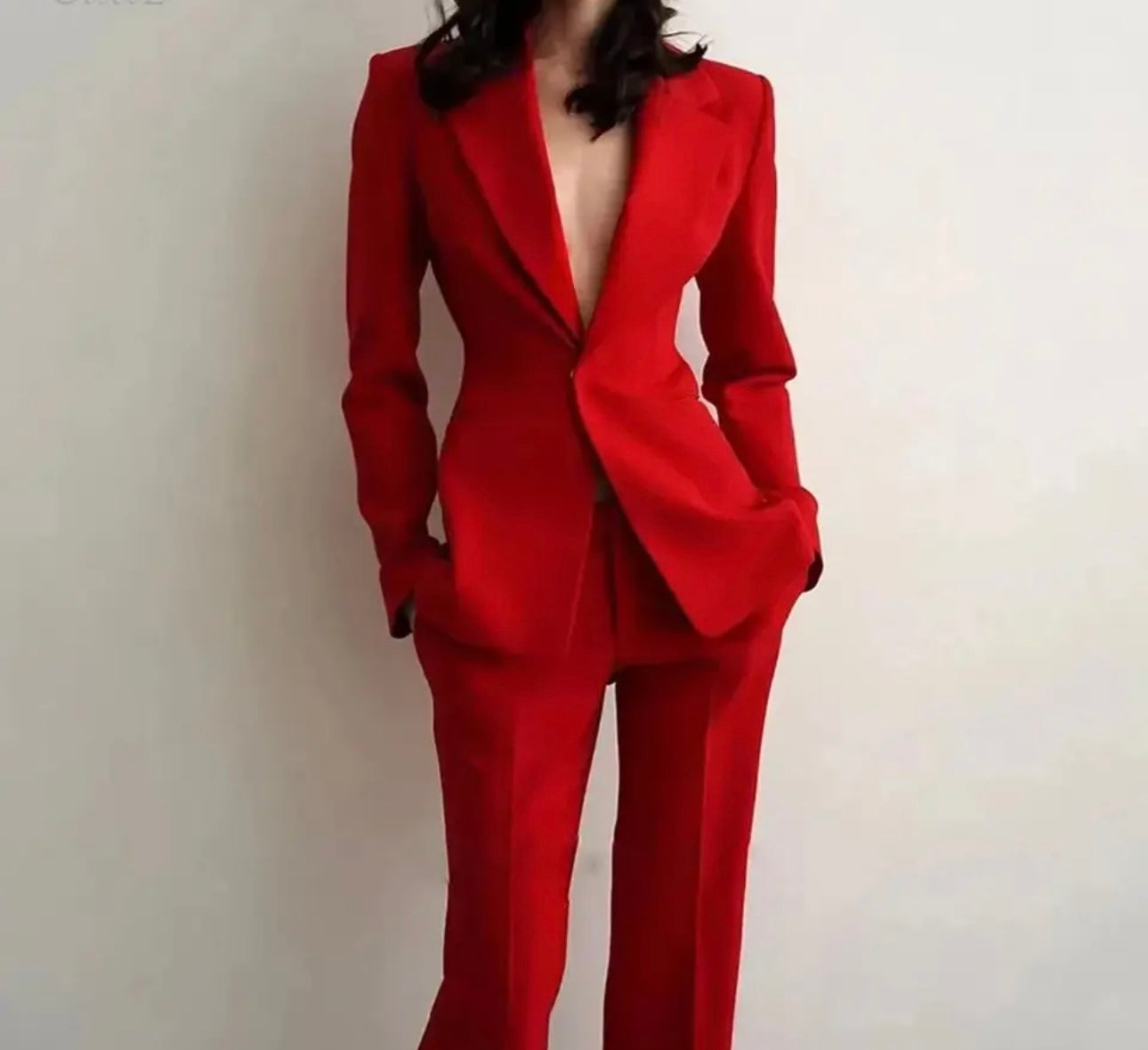 2 Piece Formal Pantsuit for Evening Party Event Outfit