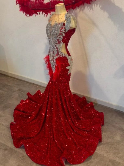 Luxury Diamond Sheer Dress